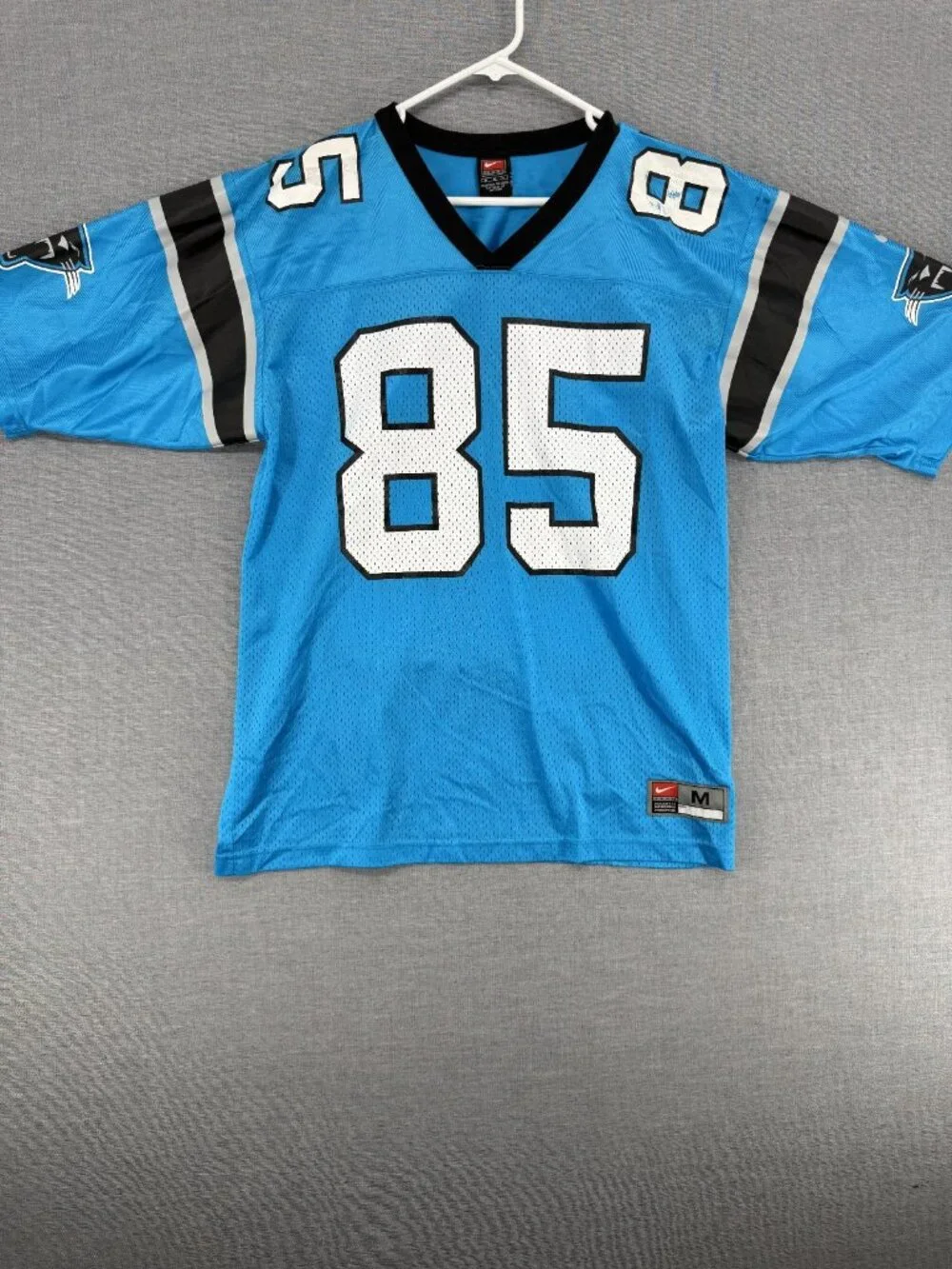 Vtg Nike Carolina Panthers Jersey Mens L Wesley Walls #85